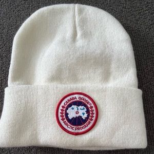 Cream Canada Goose beanie